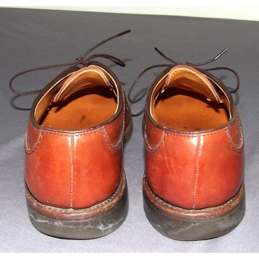 ALLEN EDMONDS Brown Leather Split Toe‎ 3754 STOCKBRIDGE Oxford Shoes Men's 7